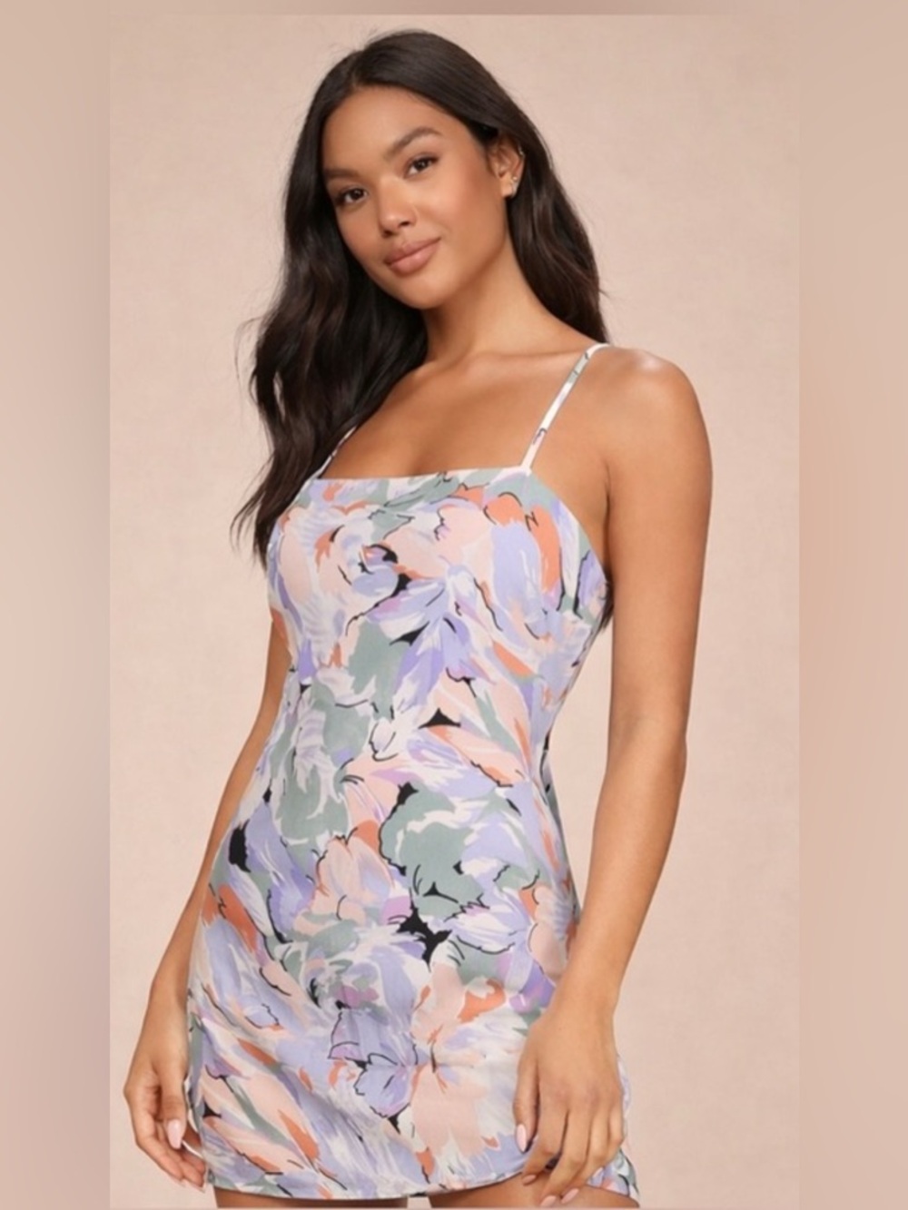 Lulu's Impressions of Love Floral Print Mini Dress Romper Spring Summer - Size M